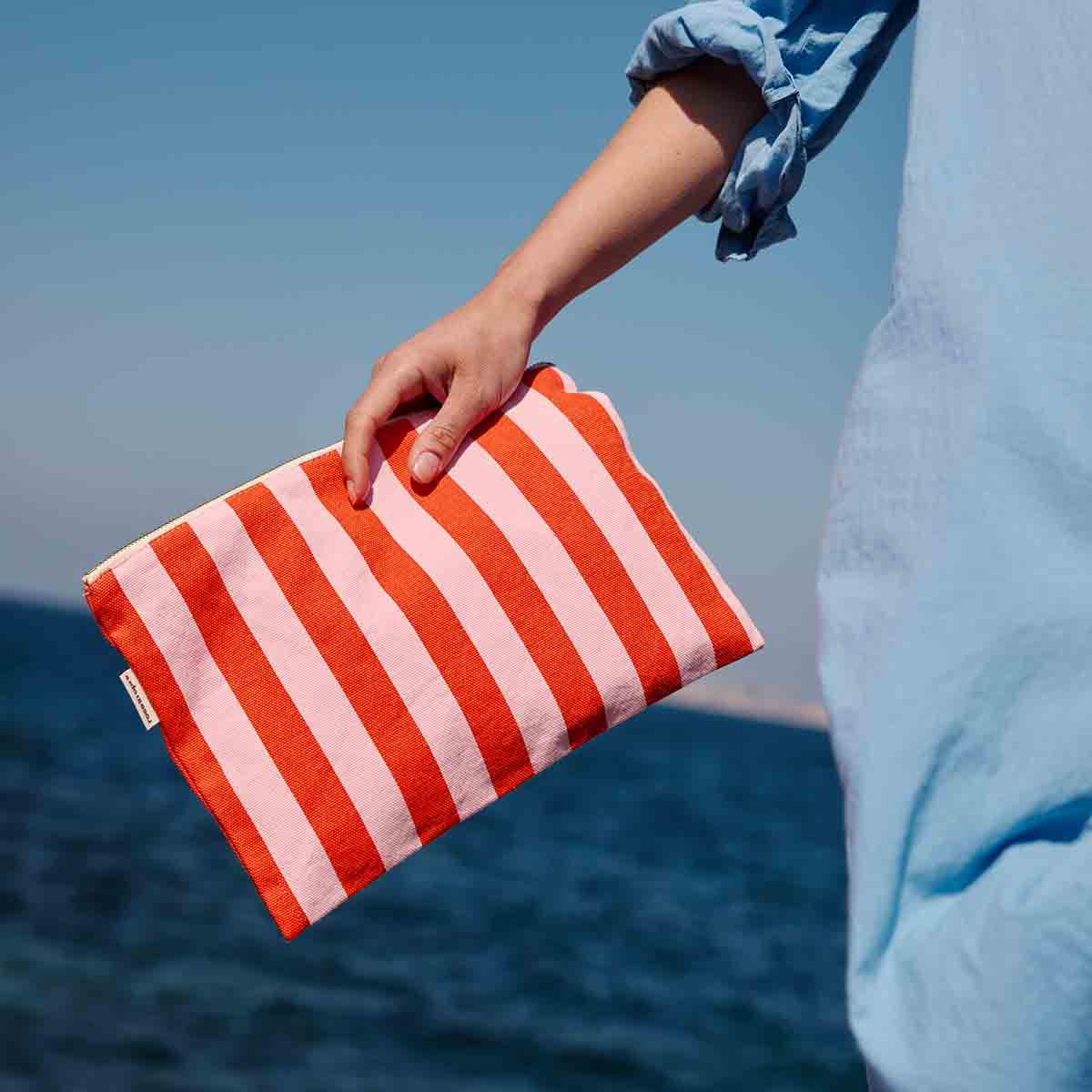 Lili pouch Stripes Tomato / Candy Pink - Rose in April - slika 5