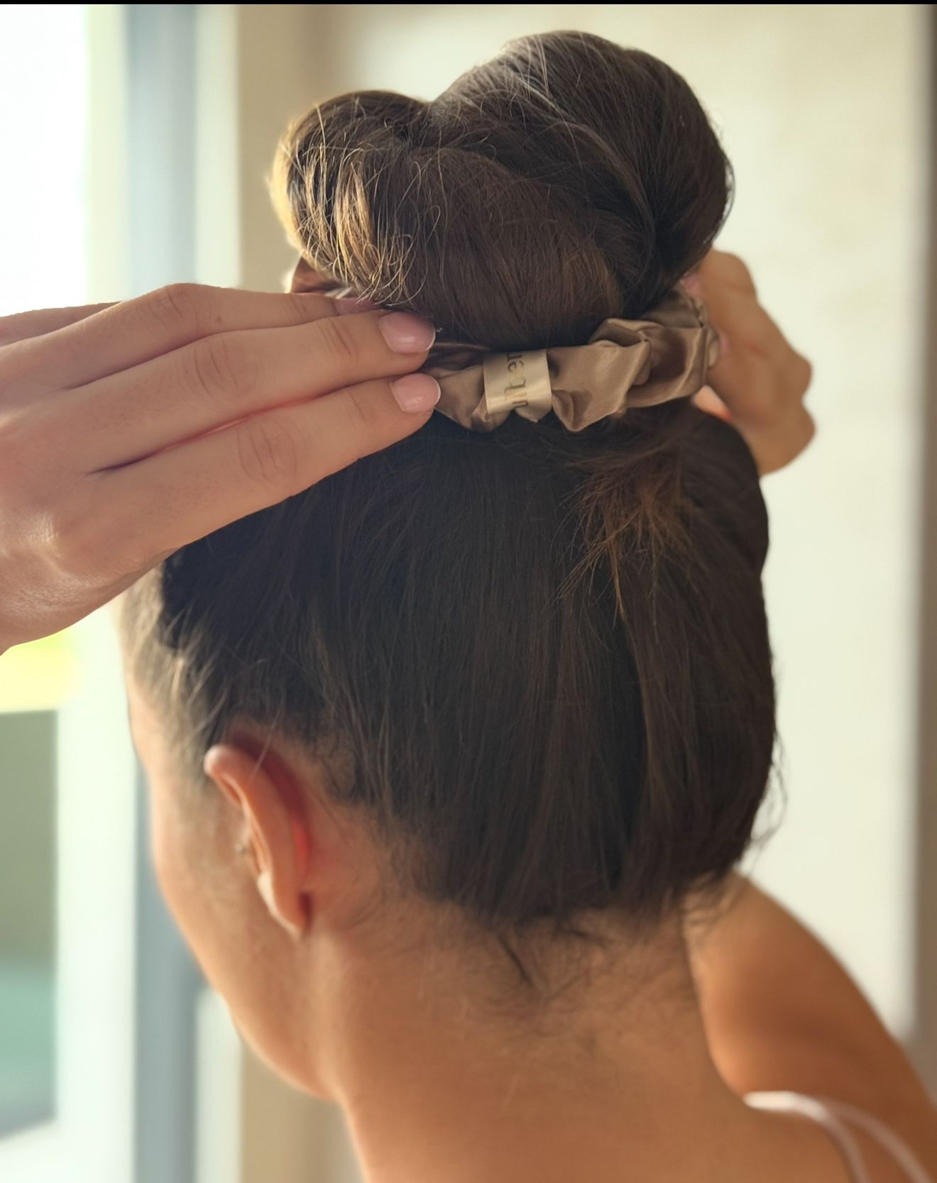 SVILENE GUMICE OD 100% MULBERRY SVILE (L veličina – 3 cm) Dark Beige - Unseen - slika 3